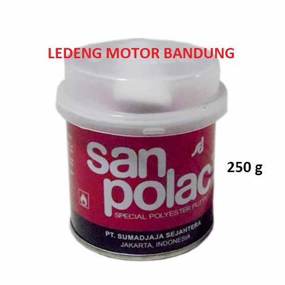 Dempul SanPolac Kecil 250gr Plus Hardener Cat Besi Kayu Plastik Body Motor Mobil