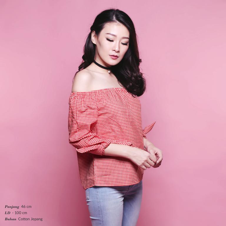 SABRINA TOP / Atasan Wanita Model Sabrina / Baju Cewek Trendy Fashion Kekinian TJ 007