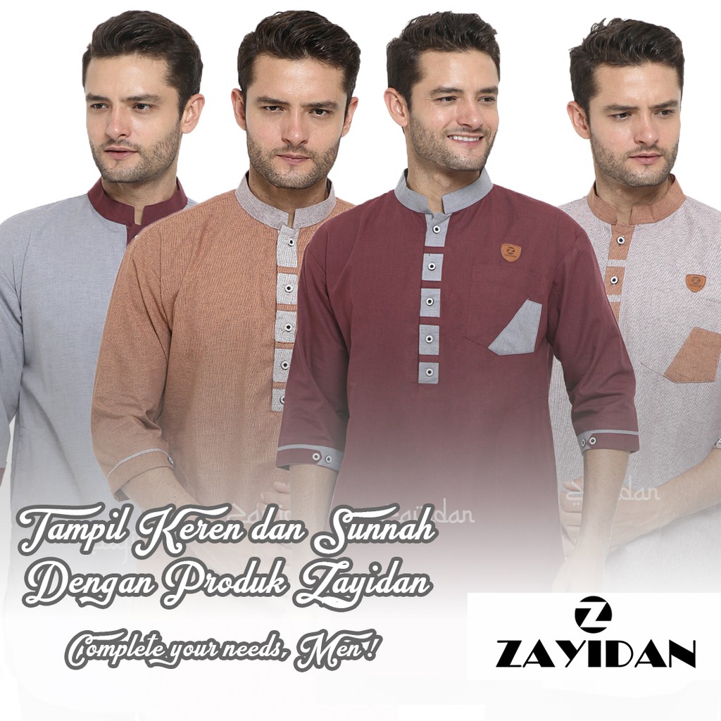Baju Koko Pria Muslim Zayidan Baju koko Terlaris Syafiq