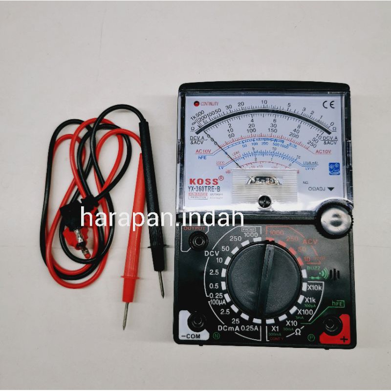 Multitester multimeter avometer Yx360 TR berguna untuk mengukur parameter volt. amphere. ohm dll