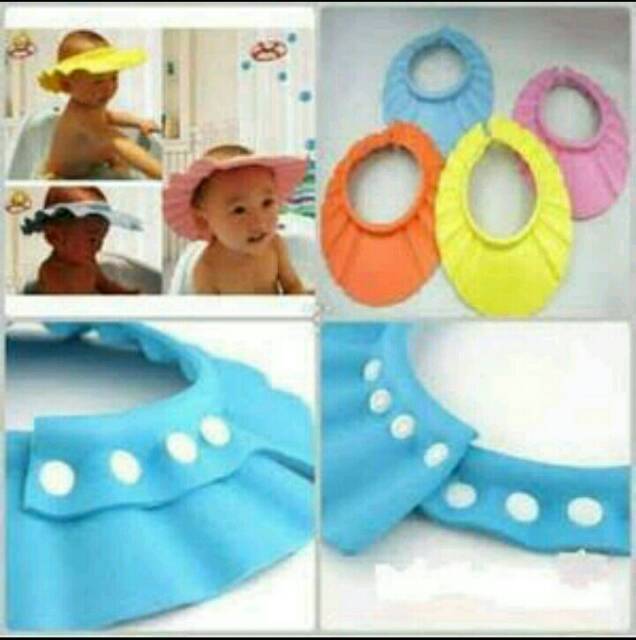 Topi Keramas Bayi Kancing / Shower Cap