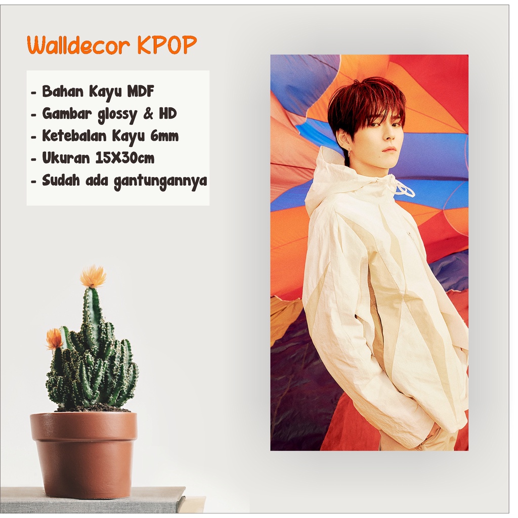 WALLDECOR TREASURE YOSHINORI UKURAN 15X30 CM WALL DECOR POSTER KAYU HIASAN DINDING KPOP