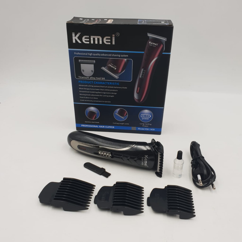 BestSeller!! Alat Cukur Rambut Kemei KM-1409/Pencukur Rambut/ Hair Clipper Detailer KM 1409