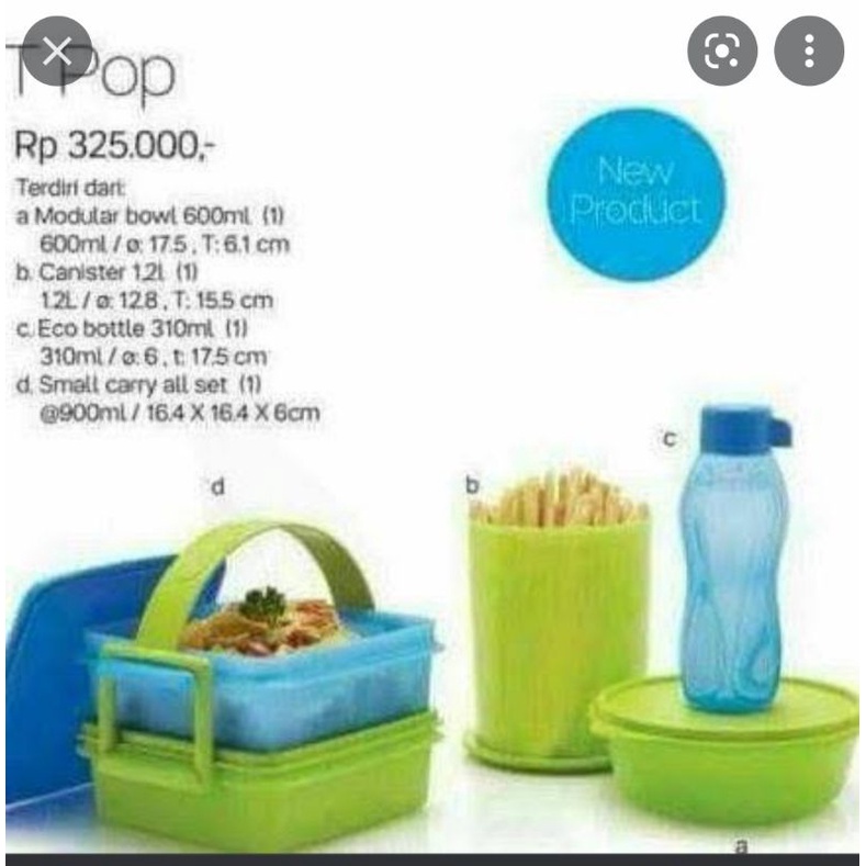 Tupperware T Pop - wadah makanan set - wadah bekal - wadah bekal anak