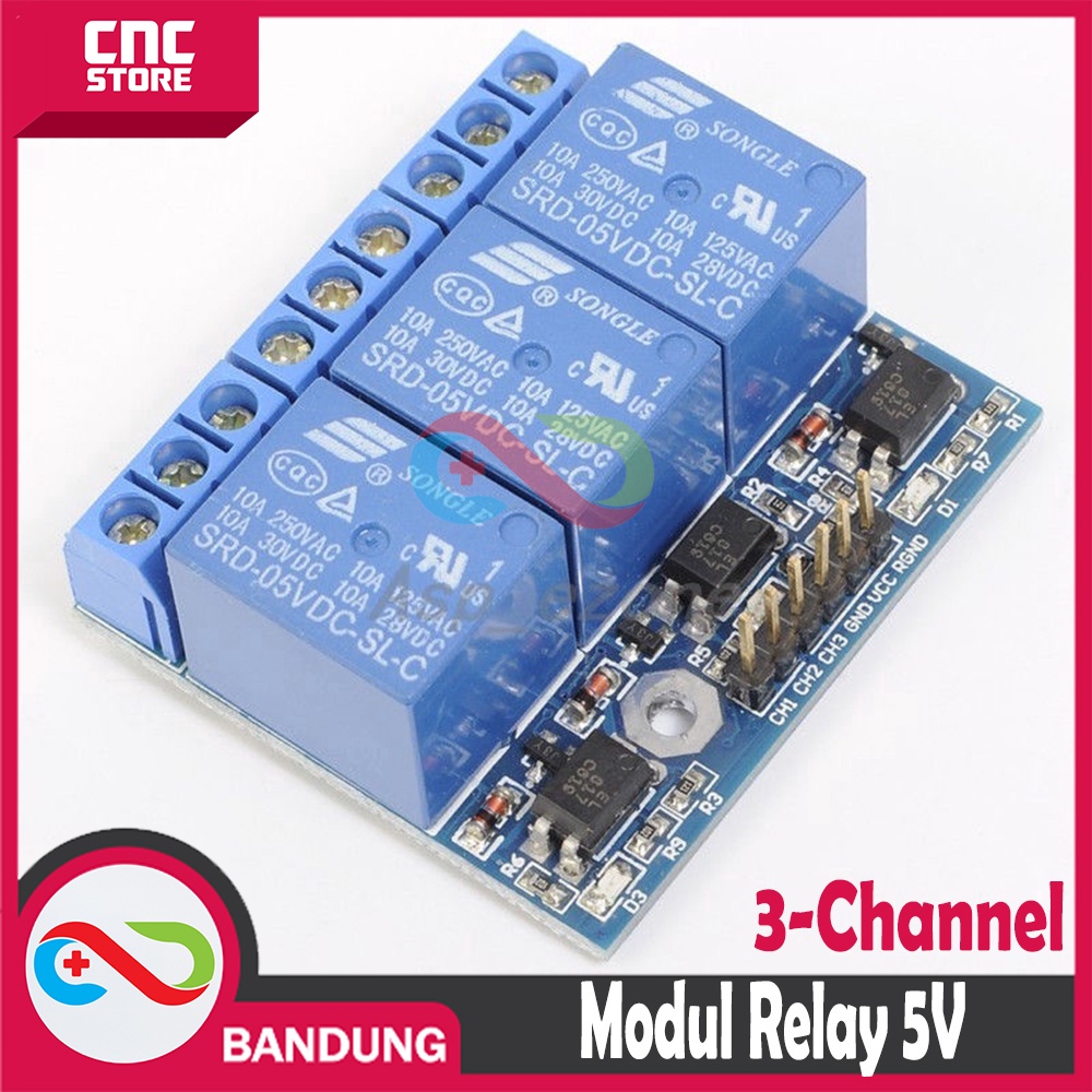 RELAY 5V 3 CHANNEL OUTPUT 250VAC 30VDC 10A WITH OPTOCUPLER MODUL