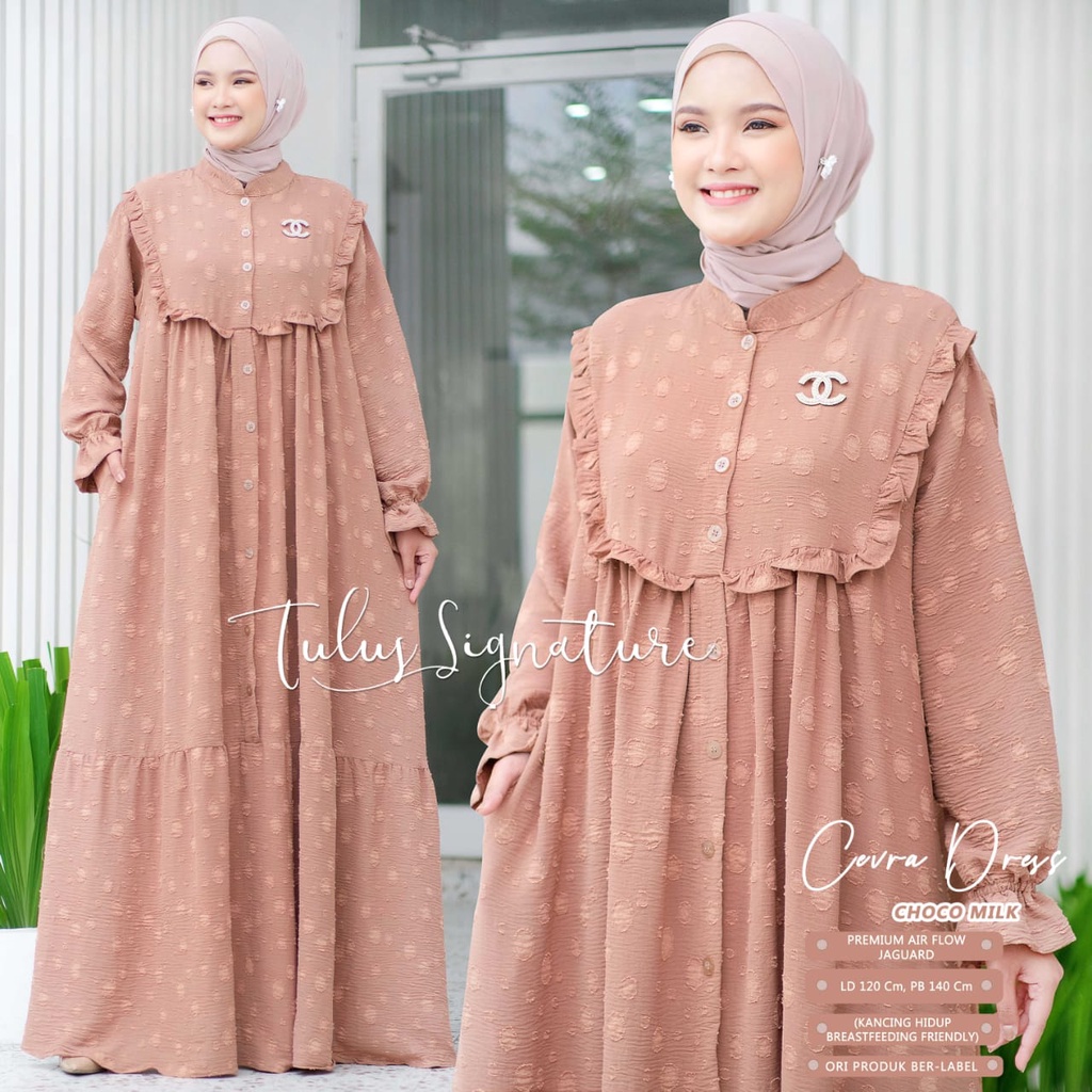 CEVRA DRESS Gamis premium airflow original produk by tulus signature