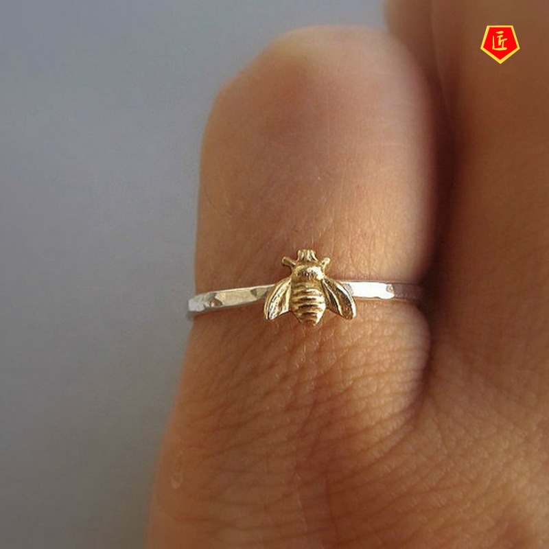 [Ready Stock]Little Bee Ring 925 Silver Cute Personality