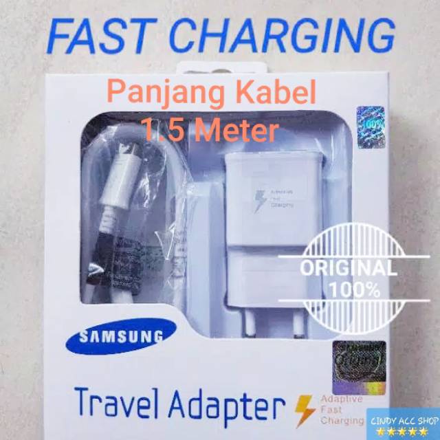 Charger Casan Samsung Fast Charging 15W Output 2A tipe Note 4 Note 5 S6 Edge S7 Edge dll Original