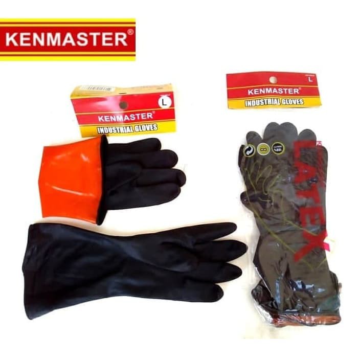 Kenmaster Sarung tangan Karet Latex ukuran XL