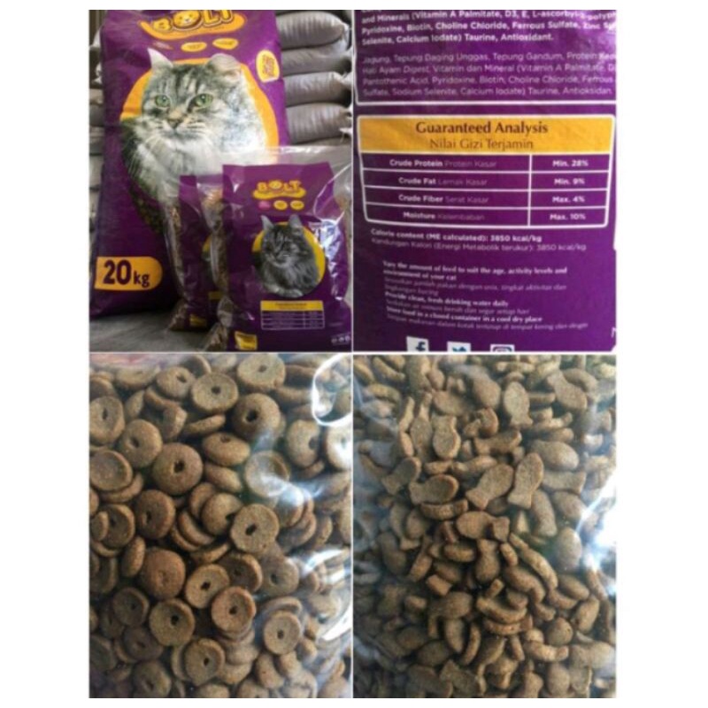 Repack Bolt Tuna 1kg Makanan Kucing