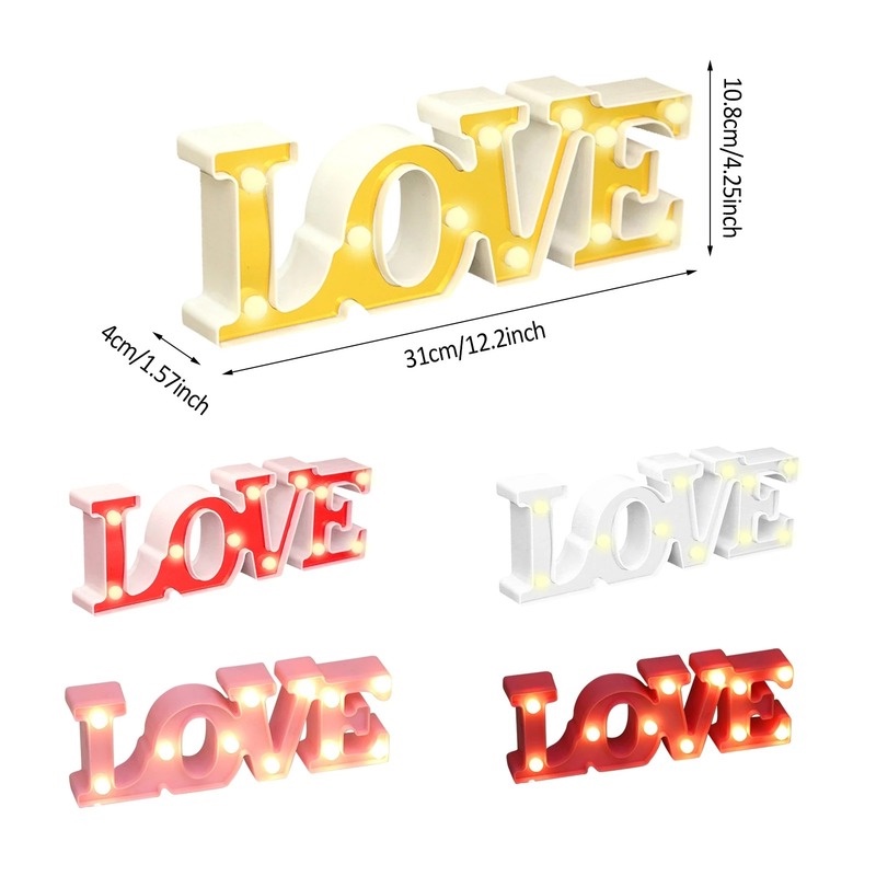 (Valentine 's Day Present) Lampu Neon Led 3d Bentuk Hati