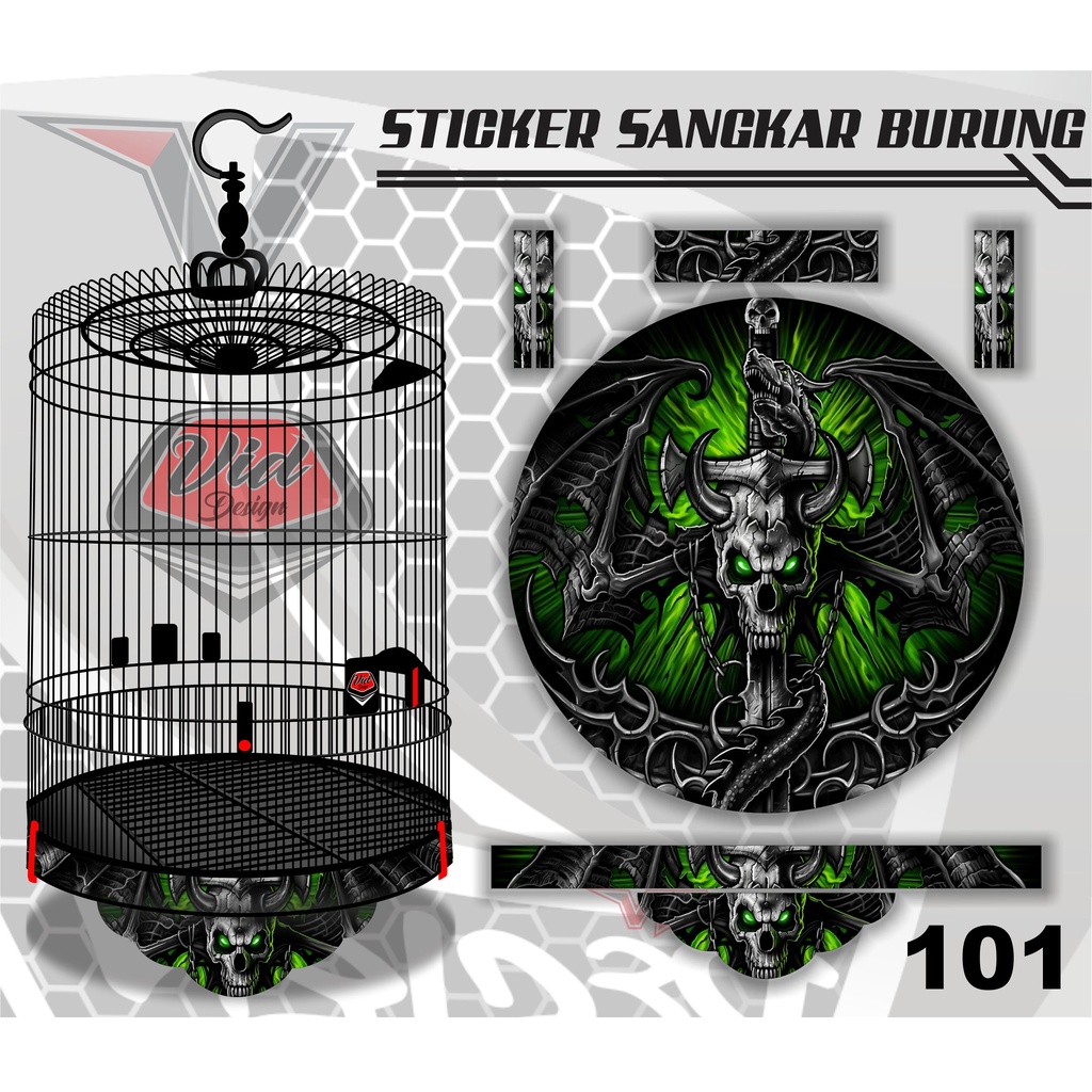 Decal Sangkar Murai Stiker Kandang Ebod Jaya Tebok Murai Batu  NO 1 2 3 4