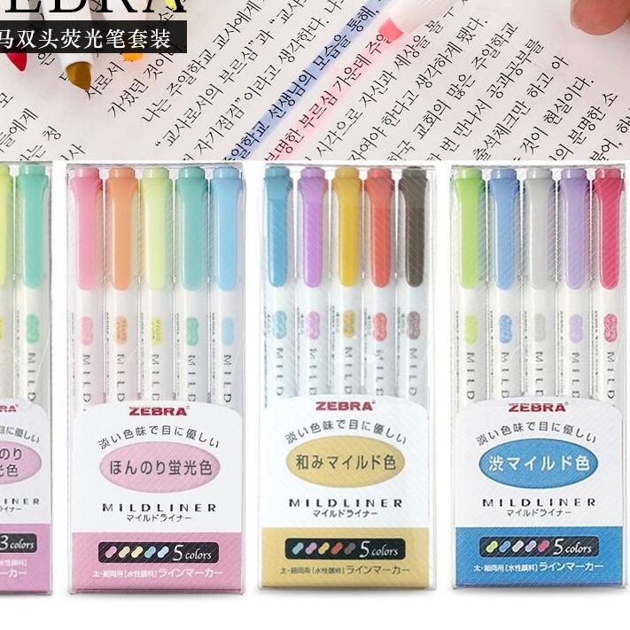 

Highlighter Zebra / Zebra Mildliner Set 5 Warna ♟