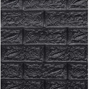 FYGALERY HL0063 Wallpaper Dinding Foam Batu Bata 3D Sticker Wall Decoration Dekorasi Rumah Murah-Hitam