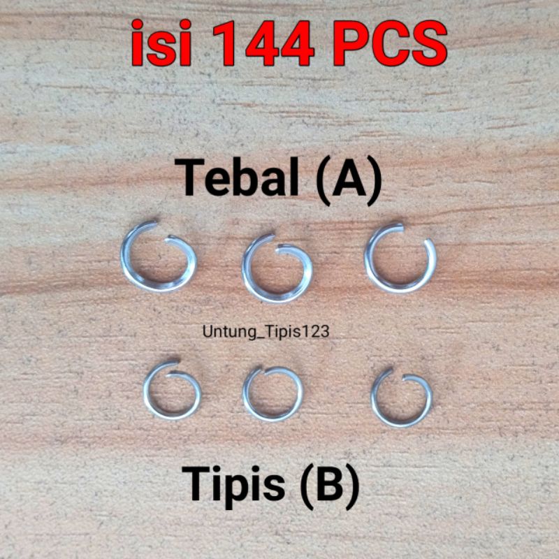 Jump Ring O pengunci gantungan kunci isi 144 pcs model terbuka Ring Sambungan pengait