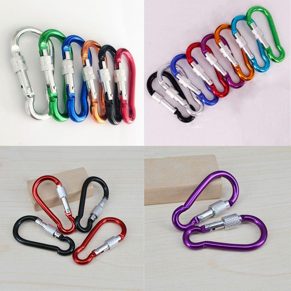 TOP 5/10pcs Tombol Panjat Peralatan Olahraga Luar Ruangan Safety Alloy Carabiner