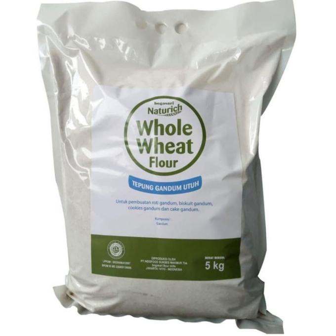 

Tepung Gandum Utuh Whole Wheat Flour (WWF) Bogasari Naturich 5Kg