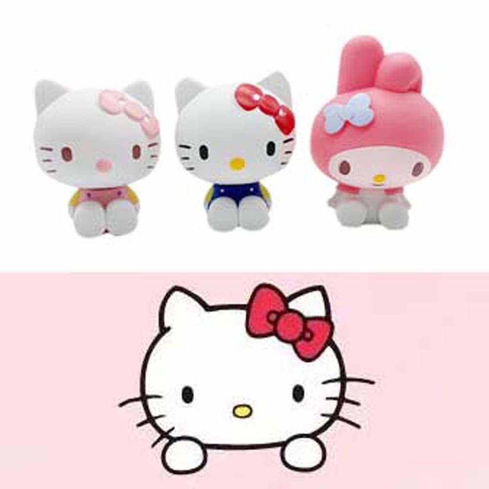 【 ELEGANT 】 Patung Model Koleksi Kartun Lucu My Melody KT Mainan Model Anime Figure Toys