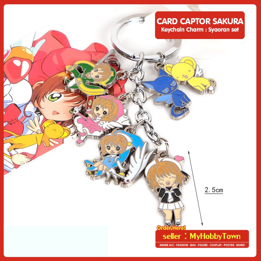 Gantungan Kunci Anime Charm Card Captor Sakura Set Of 5 - Syaoran Set