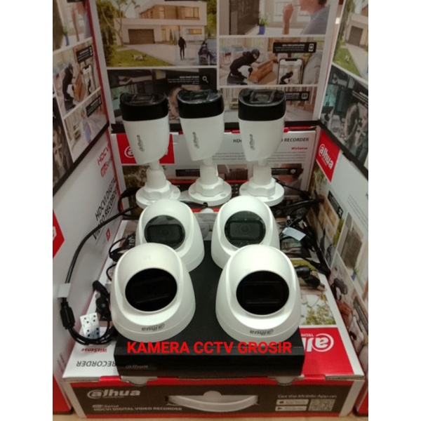 PAKET CCTV DAHUA 2MP AUDIO 8 CHANNEL 7 KAMERA KOMPLIT