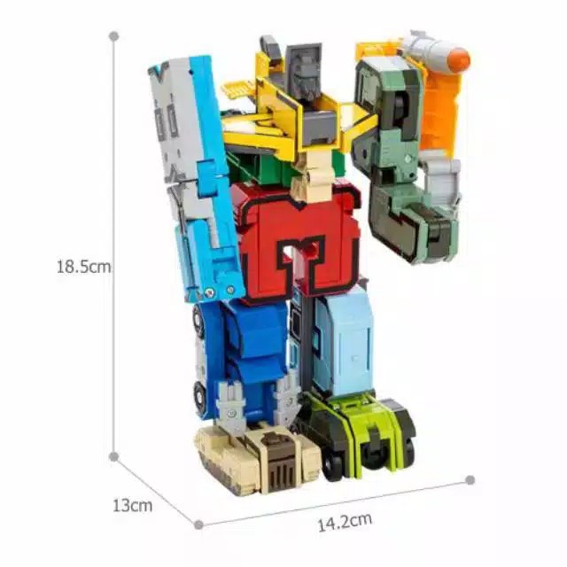 Blok Bongkar pasang robot angka morphers megabots emco  angka 0-9 Transformer Optimus