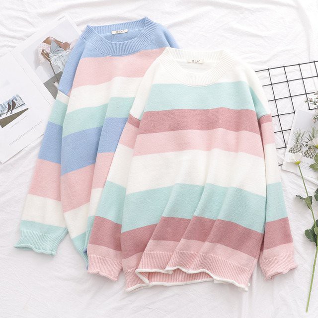 Sweater Rajut Pastel / Sweater Rajut Wanita / Knit Sweater / Atasan Rajut Wanita