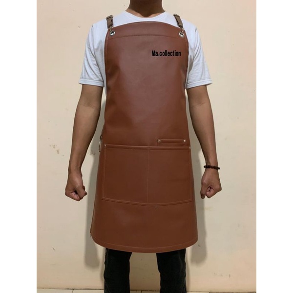 Jual Apron Barista Celemek Masak Semi Kulit Indonesia Shopee Indonesia