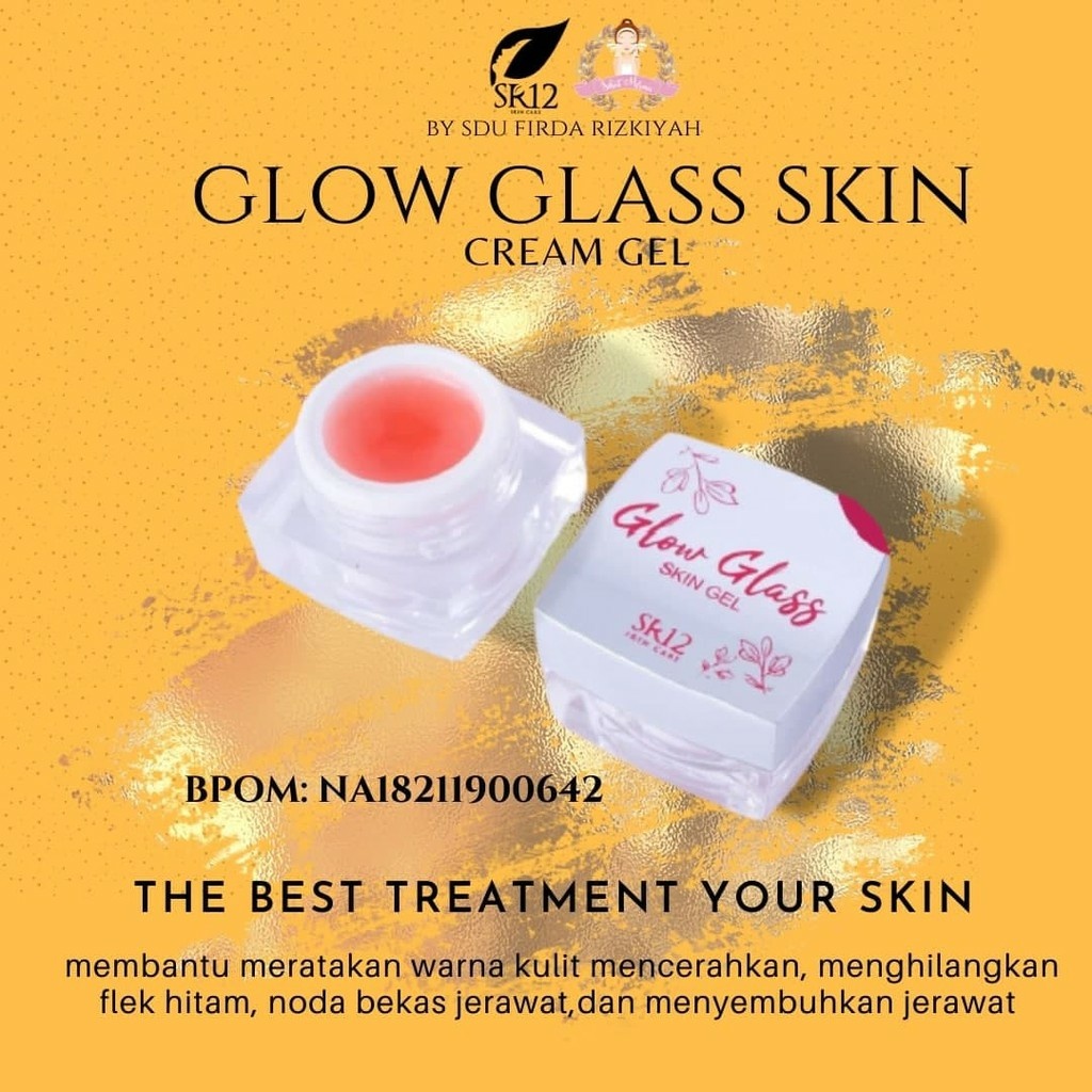 GGS SR12 / GLOW GLASS SKIN GEL / MENCERAHKAN KULIT WAJAH / RED GEL