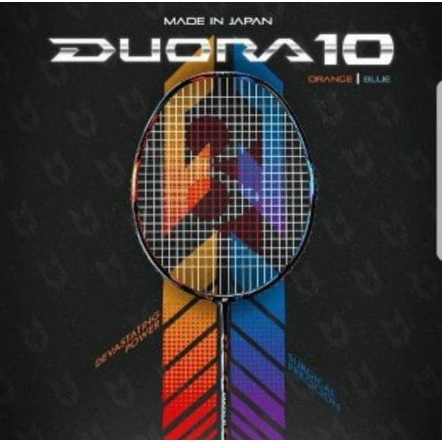 Original Yonex Duora 10 Blue Orange NEW COLOR Raket Badminton