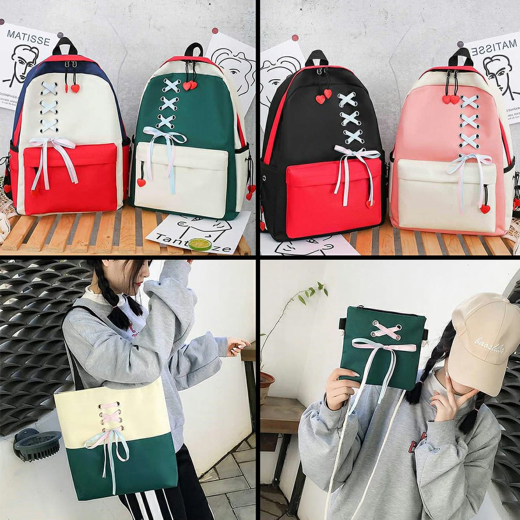 4 in 1 Canvas Waterproof Backpack F0362