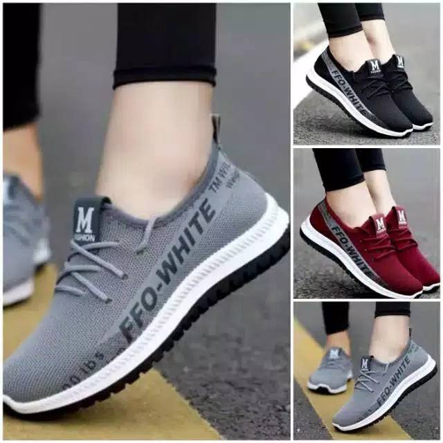 Sepatu wanita slip on ffo white