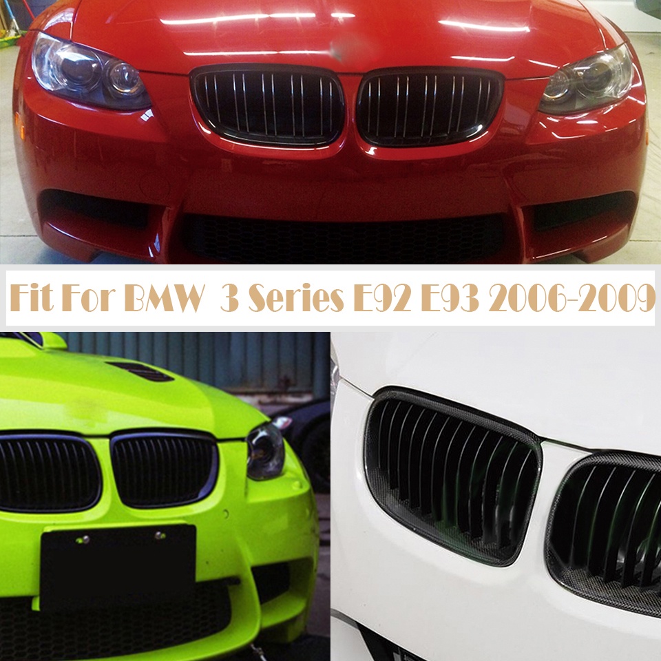 Kidney Grill Bumper Depan Warna Hitam Untuk BMW E92 E93 3 Series M3 2006-2013 M