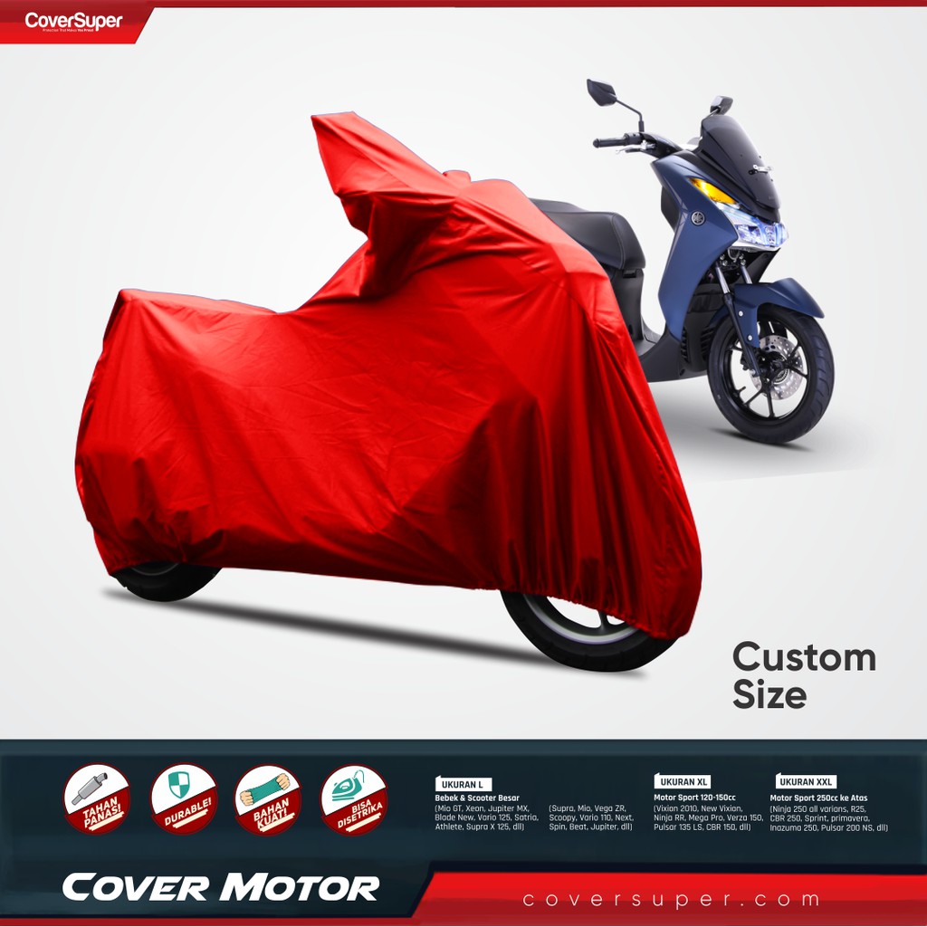CoverSuper Cover Sarung Tutup Motor Aksesoris Matic PCX WARNA MERAH