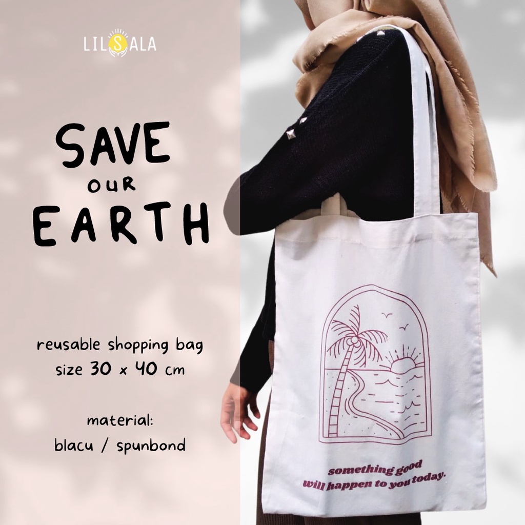 Tas Spunbond / Totebag / Shopping Bag / Goodie Bag Lilsala Estetik Murah