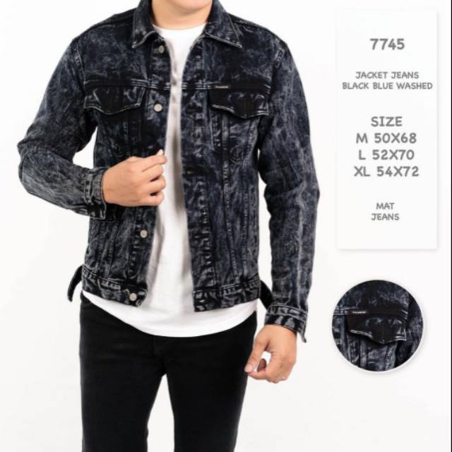 Jaket jeans SlimFit ~ Jaket Wash pria