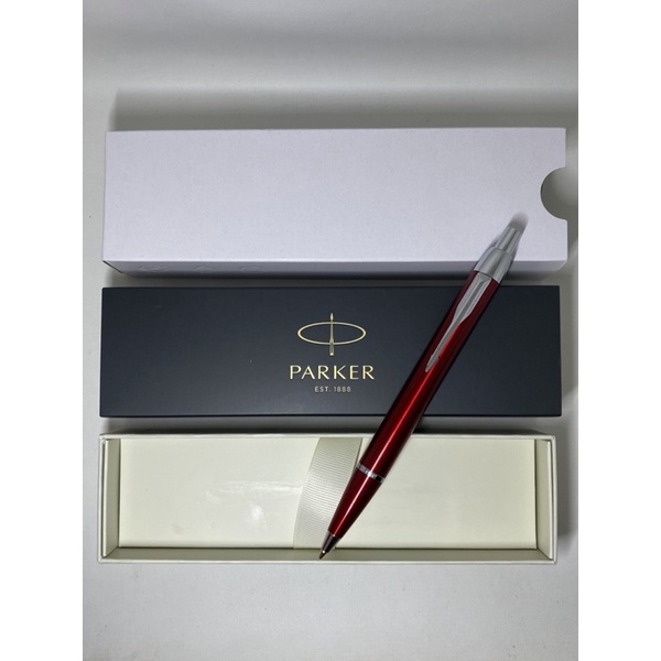 

Parker IM Ballpoint Merah Crome Trim ( Klip Silver )