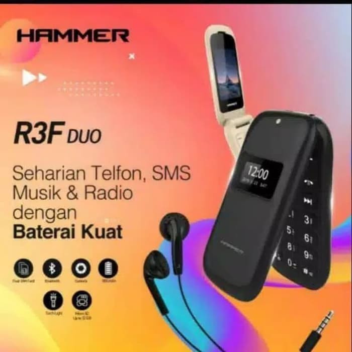 ADVAN HAMMER R3F DUO FLIP DUAL SIM GARANSI RESMI