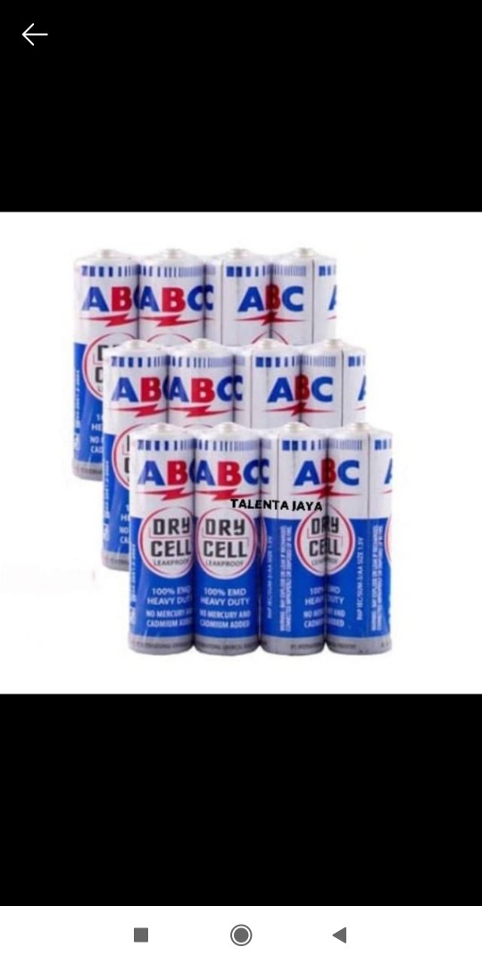 Batre/baterai Abc Biru Aa (12 Pc)