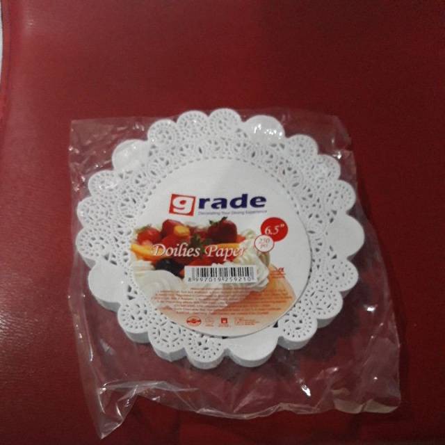 Doilies Paper Alas Nasi dan Kue Tart MERK Grade 6,5 inchi isi 250 pcs
