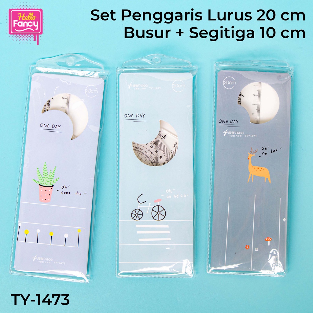 

Penggaris Segitiga Busur dan Lurus 20cm Anak / Premium Ruler TY-1473