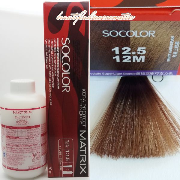 matrix socolor 12.5 chocolate super light blonde 90ml level 12