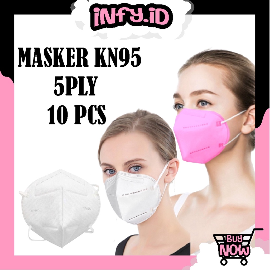 INFY - R483 MASKER KN 95 isi 10-20 PCS / DISPOSABLE MASK 5PLY N95/KN95 BFE 95%