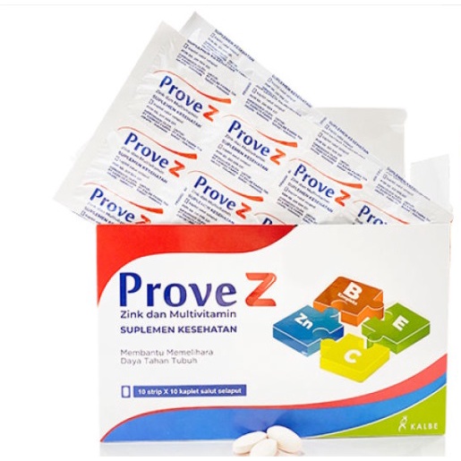Prove Z Multivitamin dan Zinc - 1 Strip isi 10 Kaplet Alternatif Becom Zet Bionicom Zinc Bexicom Z