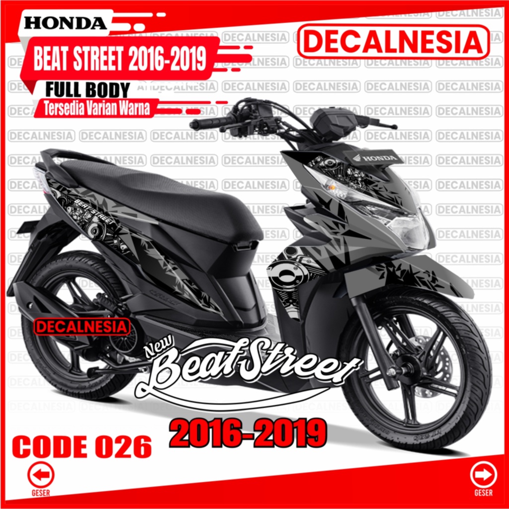 Decalnesia Decal Sticker Beat Street Old 2018 2019 Full Body Stiker Motor 2016 2017 modifikasi Dekal