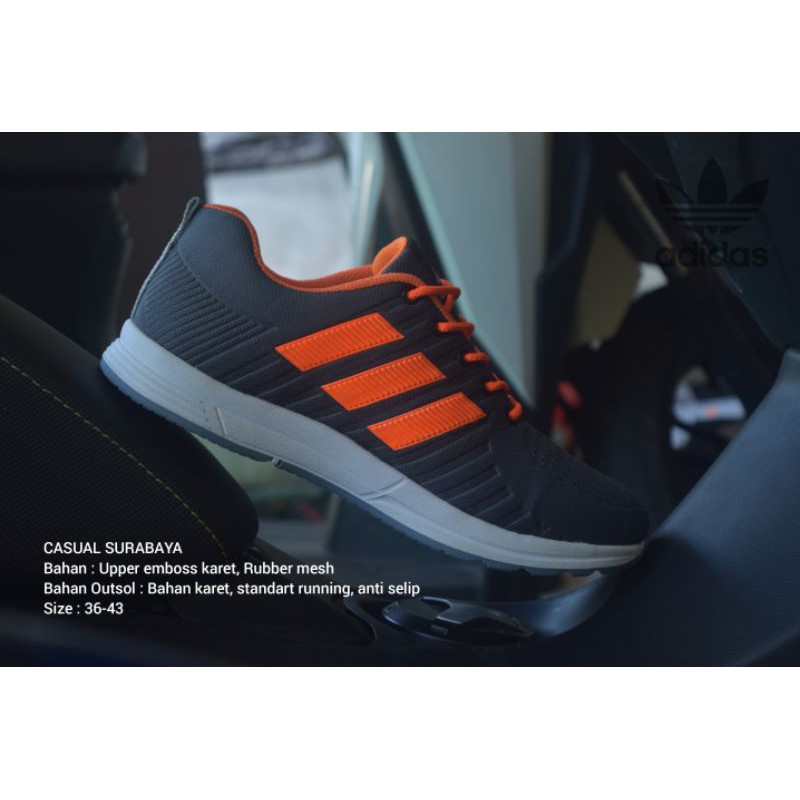 Sepatu Sneakers Adidas NBA Orange Abu Pria Wanita / Sepatu Sneakers Adidas Pria