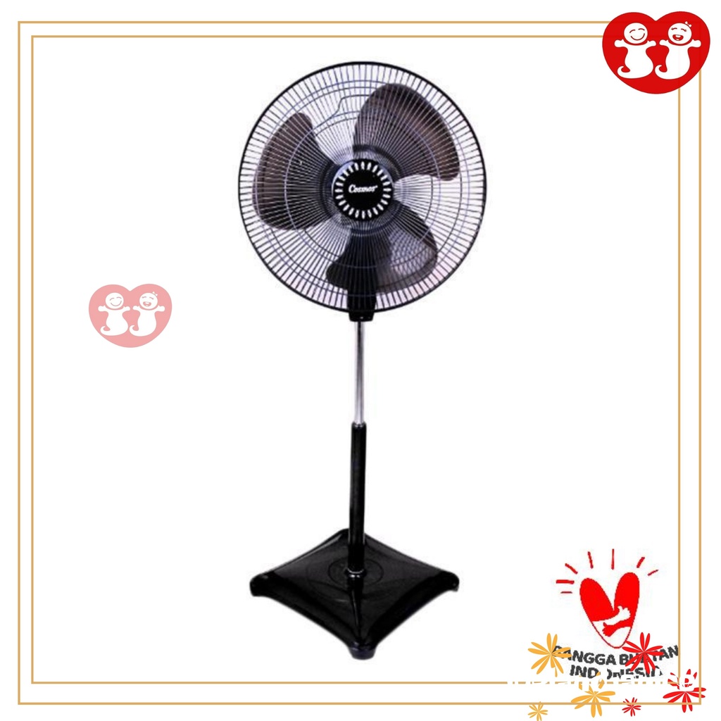 Cosmos 16-SDB Stand Fan Hitam/Kipas Angin Tumpu