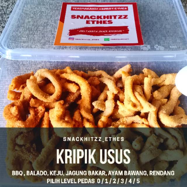 

KERIPIK USUS AYAM KRIPSUS ANEKA RASA BOX 120 GR