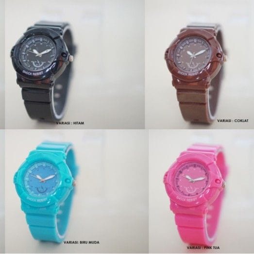 BAJ JAM TANGAN RUBBER SPORT QUARTZ ANALOG BABY-G GROSIR PRIA WANITA GK020