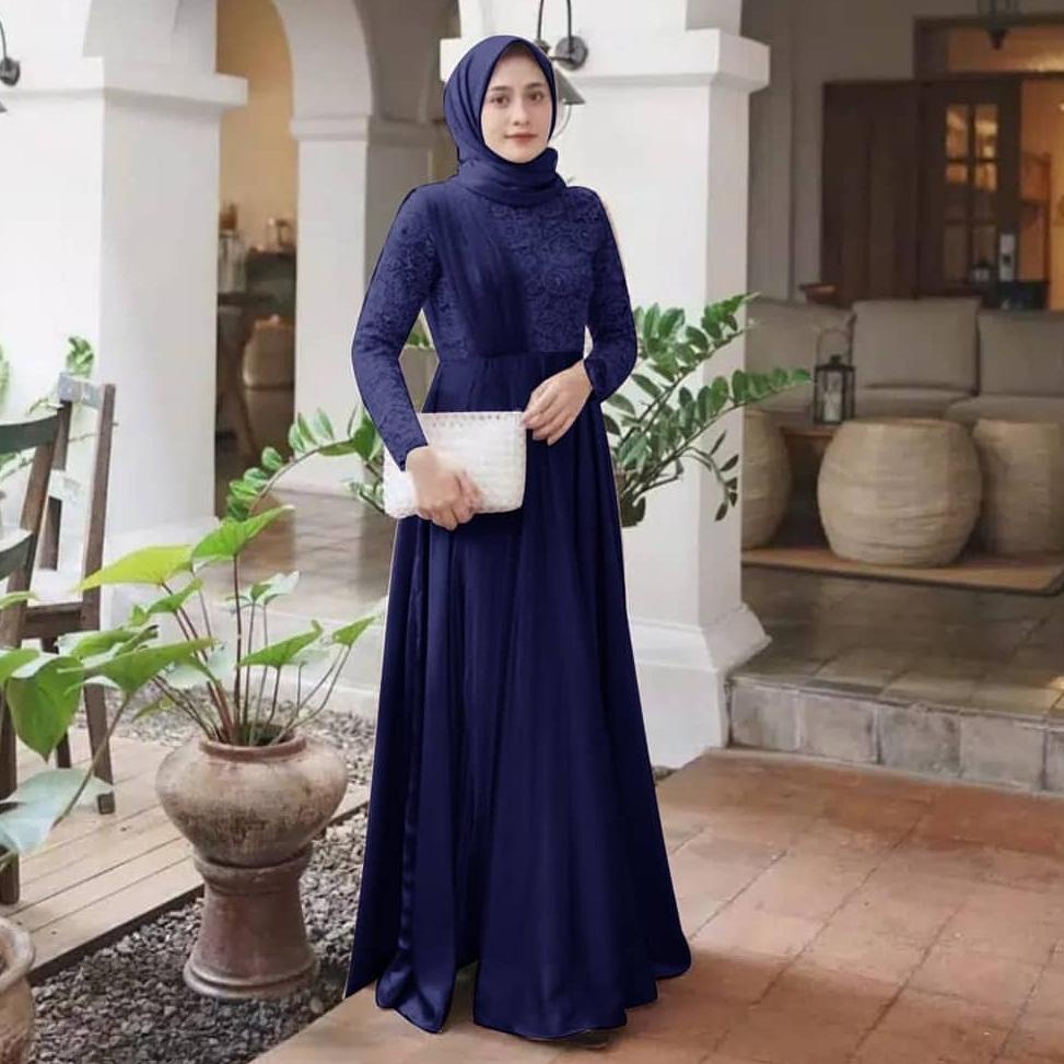 [R.A] Stevia Dress Muslim Brukat Terlaris
