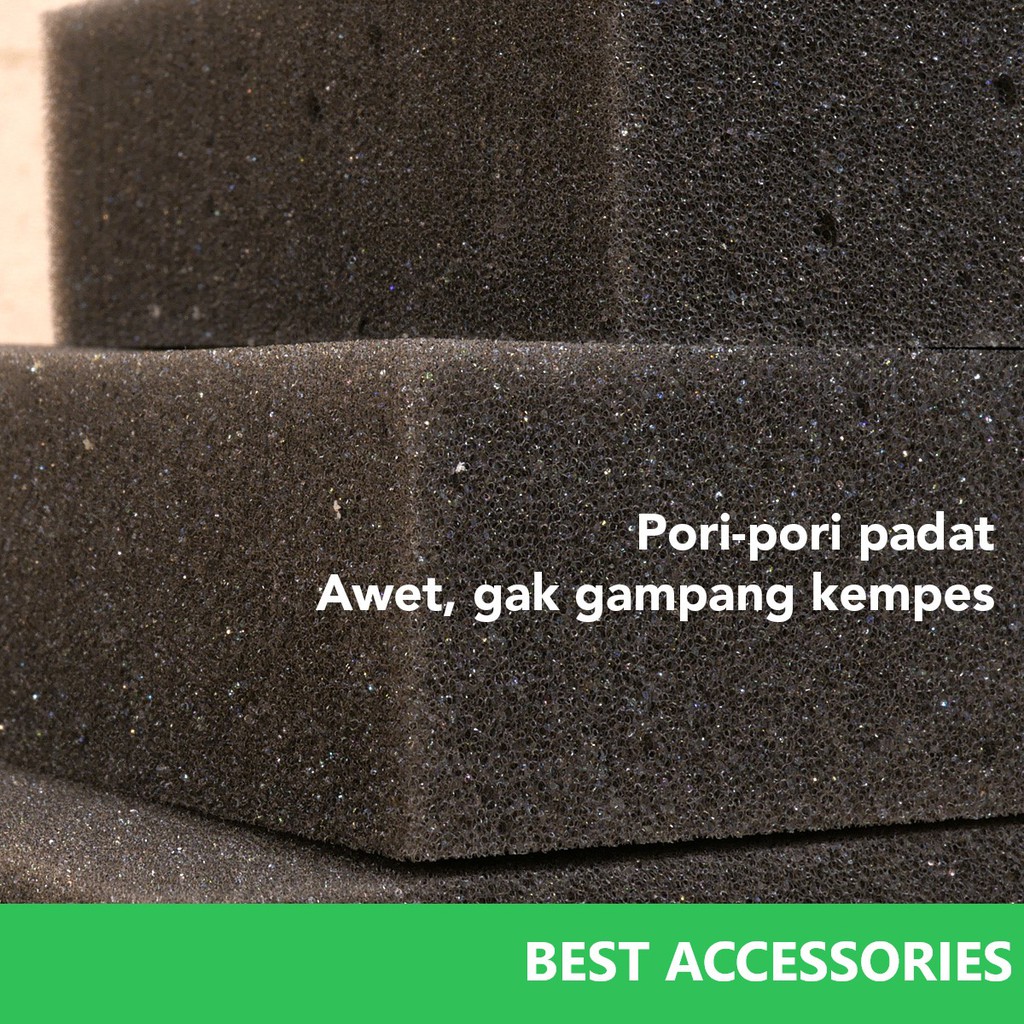 O0543 Sponge Pad Busa HITAM TEBAL Poles Kompon Mobil Eksterior